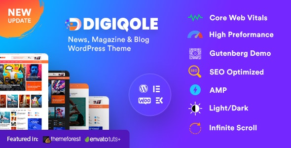 Digiqole News Magazine WordPress Theme v2.0.1 Nulled