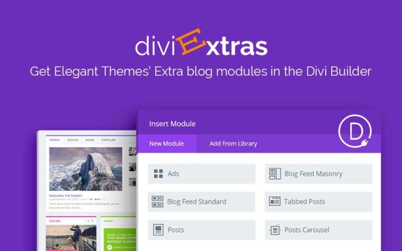 Divi Extras Extra Theme Blog Modules Added To Divi Builder