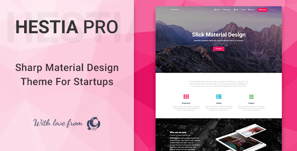 Hestia Pro – Sharp Material Design Theme For Startups v3.0.19