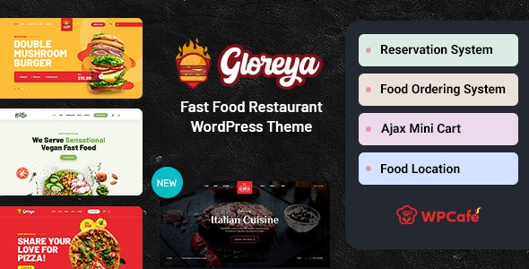 Restaurant Fast Food & Delivery WooCommerce Theme – Gloreya v2.0.5