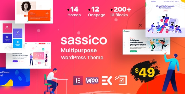 Sassico Saas Startup Multipurpose WordPress Theme v3.2