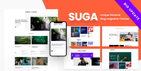 Suga – Magazine and Blog WordPress Theme v3.0