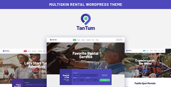 TanTum | Car, Scooter, Boat & Bike Rental Services WordPress Theme v1.1.2