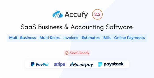 Accufy SaaS Business Accounting Software v2.3 Nulled