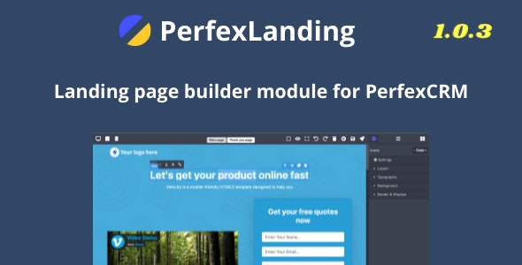 Codecanyon – PerfexLanding – LandingPage builder for PerfexCRM v1.0.3