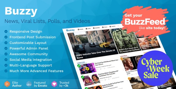 Codecanyon Buzzy News Viral Lists Polls and Videos v4.6.0