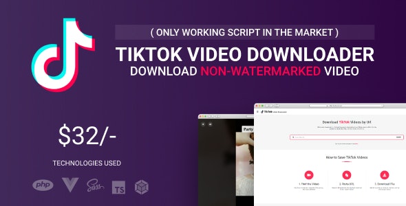 Codecanyon TikTok Video Downloader Without Watermark Music Extractor v2.3.8