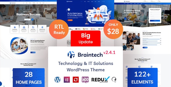 Braintech v2.4.1 - Technology & IT Solutions WordPress Theme