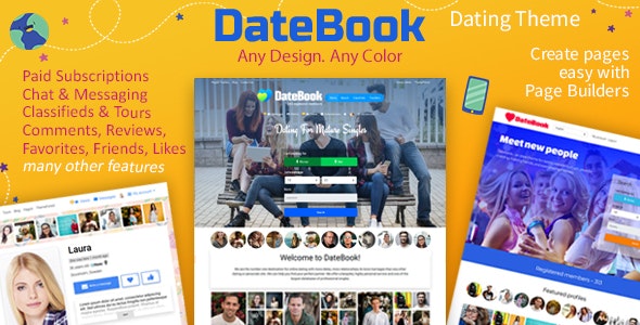 DateBook v4.6.2 - Dating WordPress Theme