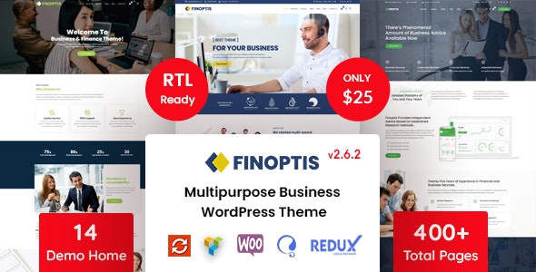 Finoptis v2.6.2 - Multipurpose Business WordPress Theme