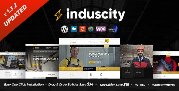 Induscity v1.3.2 - Factory and Manufacturing WordPress Theme